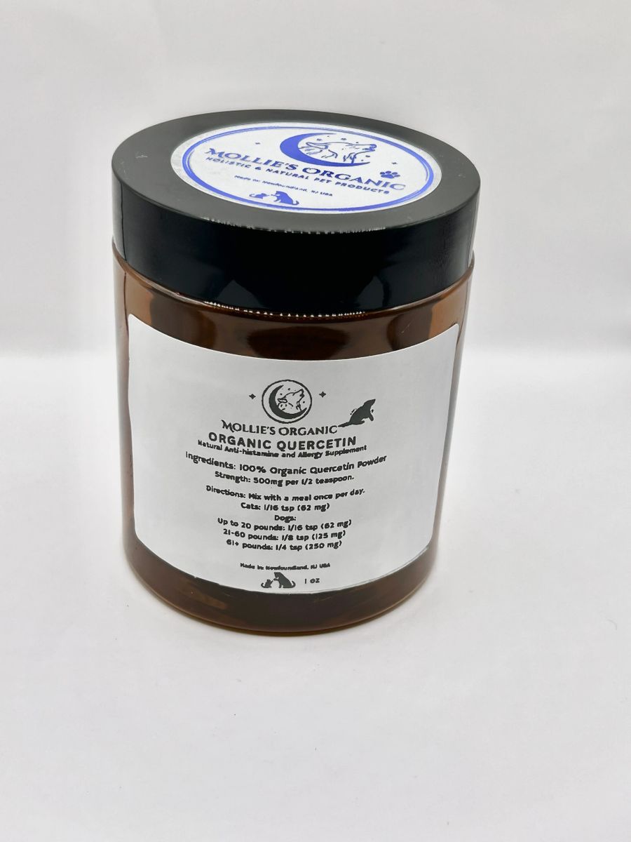 Organic Quercetin Powder for Cats and Dogs Natural Allergy Supplement for Pets